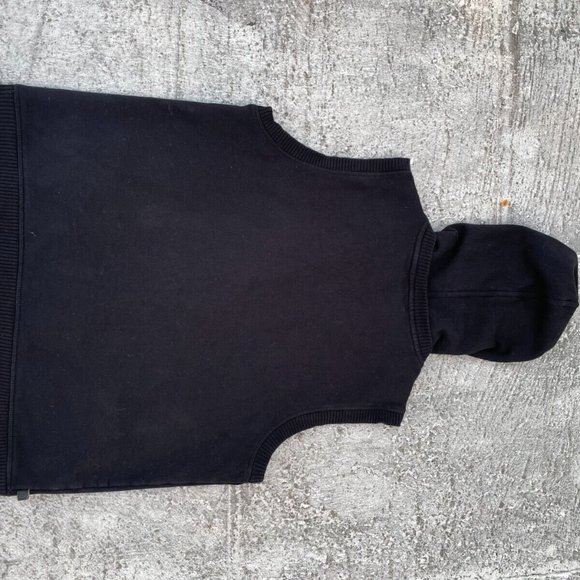 Ralph Lauren Petite Women Vest Black Cotton Hooded Zip Up Vest Size PS - Picture 8 of 11